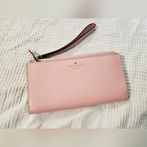 Kate Spade Large Baby Pink Wristlet Wallet